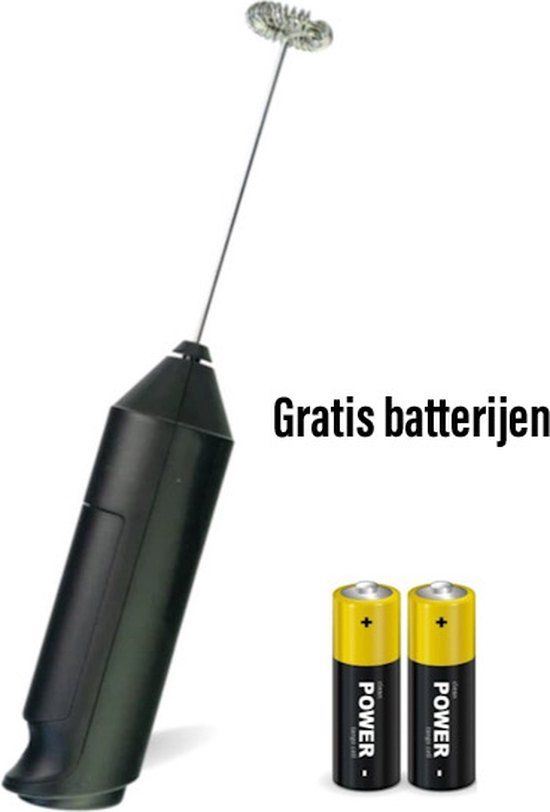 LaNicole Elektrische Melkopschuimer - Grijs - Inclusief Batterijen