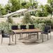 Prolenta Maison Exclusive - Table de jardin avec plateau en bois, en polyrotin gris et bois massif d'acacia