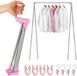 Sans marque Étagère à linge pliable en acier inoxydable - Rose