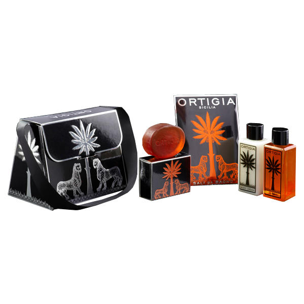 Ortigia Ambra Nera handbag set