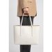 Calvin Klein Sac cabas à logo métallisé petit modèle Lily White