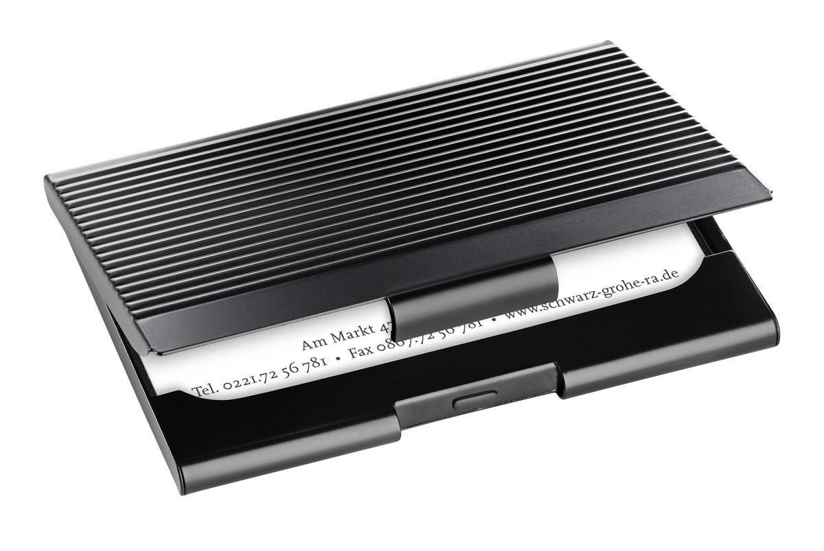 Sigel VZ134 - Visitekaarthouder - Metaal - Zwart - 20 kaarten