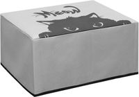 kwmobile hoes geschikt voor HP Smart Tank 7005 / Smart Tank 5000 - Beschermhoes voor printer - Cover in grijs / zwart - Kat Meow design