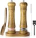 Ensemble de moulins à sel et à poivre sans marque - Manuel - 2 pièces - Bois - 21,5 cm