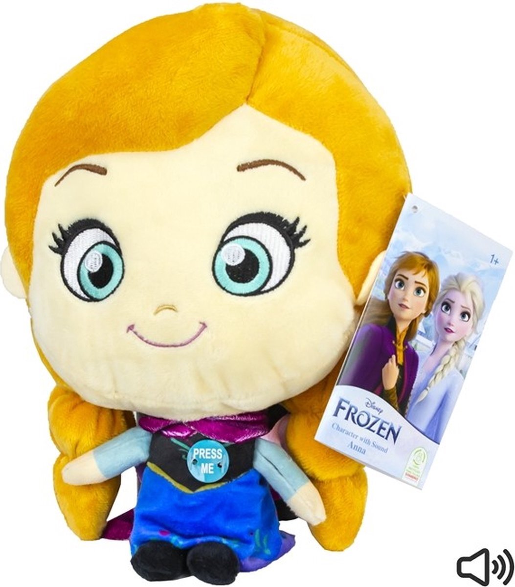 Disney Anna Frozen Bighead Palz Frozen pluche dier met geluid 30 cm