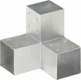 vidaXL Paalverbinding Y-vorm 91x91 mm gegalvaniseerd metaal