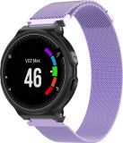 By Qubix - Milanese bandje voor Garmin Forerunner 220/230/235/620/630/735XT - Large - Paars