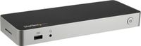 StarTech.com USB C Dock, Dual Monitor HDMI & DisplayPort 4K 30Hz, USB Type-C Laptop Docking Station, 60W Power Delivery, SD, 4 ports USB-A 3.0 Hub, GbE, Audio, Thunderbolt 3 Compatibel