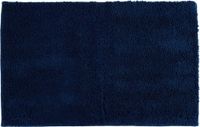 Tendance Tapis de bain microfibre - poils longs - bleu - 50x80 cm
