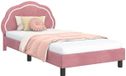 vidaXL Kinderen bedframe met hoofdboard Roze 90 x 200 cm Fluweel
