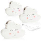 Humidificateur radiateur - Céramique - 300 ml - Blanc - Lot de 3 nuages