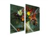 TMK ArtDeko - Plaque de protection en verre - 35x52cm - Motif floral - Transparent/Coloré