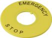 DECA A2AV-27 Étiquette d'inscription Motif d'impression ARRÊT D'URGENCE Jaune 1 pièce
