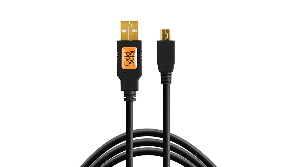 Tether Tools TetherPro USB 2.0 A to Mini-B Cable - 4.6m - Black