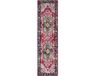 Safavieh Monaco Collectie MNC253 Boho Chic Geweven Vloerkleed, Fuchsia & Grijs, 66 x 244 cm