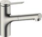 Hansgrohe Zesis M33 ééngreeps keukenmengkraan 150 uittrekbare vuistdouche 2jet rvs-look