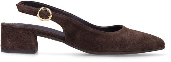 No Stress Dames Bruine suède slingbacks Maat 42