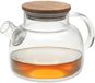 HOME DECO FACTORY Theepot van Glas met Acacia Hout Deksel - 900 ml