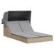 VidaXL Lounge Tuinstoel Gecapitonneerde Zitting Polyrattan, Staal Grijs