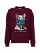 19V69 ITALIA Sweatshirt 'Nico Wintersports 3' blauw / wijnrood / zwart / wit