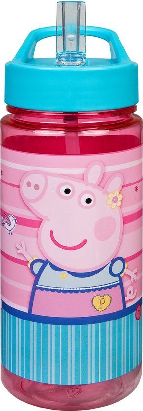 4KidsOnly Peppa Pig drinkfles - waterfles - 500 ml - roze
