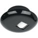 Meubelrol kunststof zwart 62 mm
