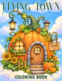 Flying Town Coloring Book: Whimsical Architecture Coloring Pages with Sky Villages, Floating Buildings, Dreamy Fantasy Scenes, and Creative Fun for Teens and Adults