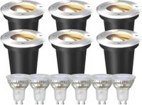 LEDVION LED Grondspot 9 stuks Vierkant GU10 3W 230V 2700K Warm wit IP67
