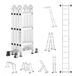 Merkloos Latios Multifunctionele Ladder - Telescopische Uitschuifladder 7-in-1 - 3,5 m