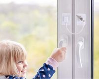 BaBee land Kindveilig raam: [x6 stuks] + Bonus | EU-norm | Geen boren nodig | Raamstopper, Raamslot, Kinderveilig slot voor ramen, Kastslot, Ladeslot, Raamslot