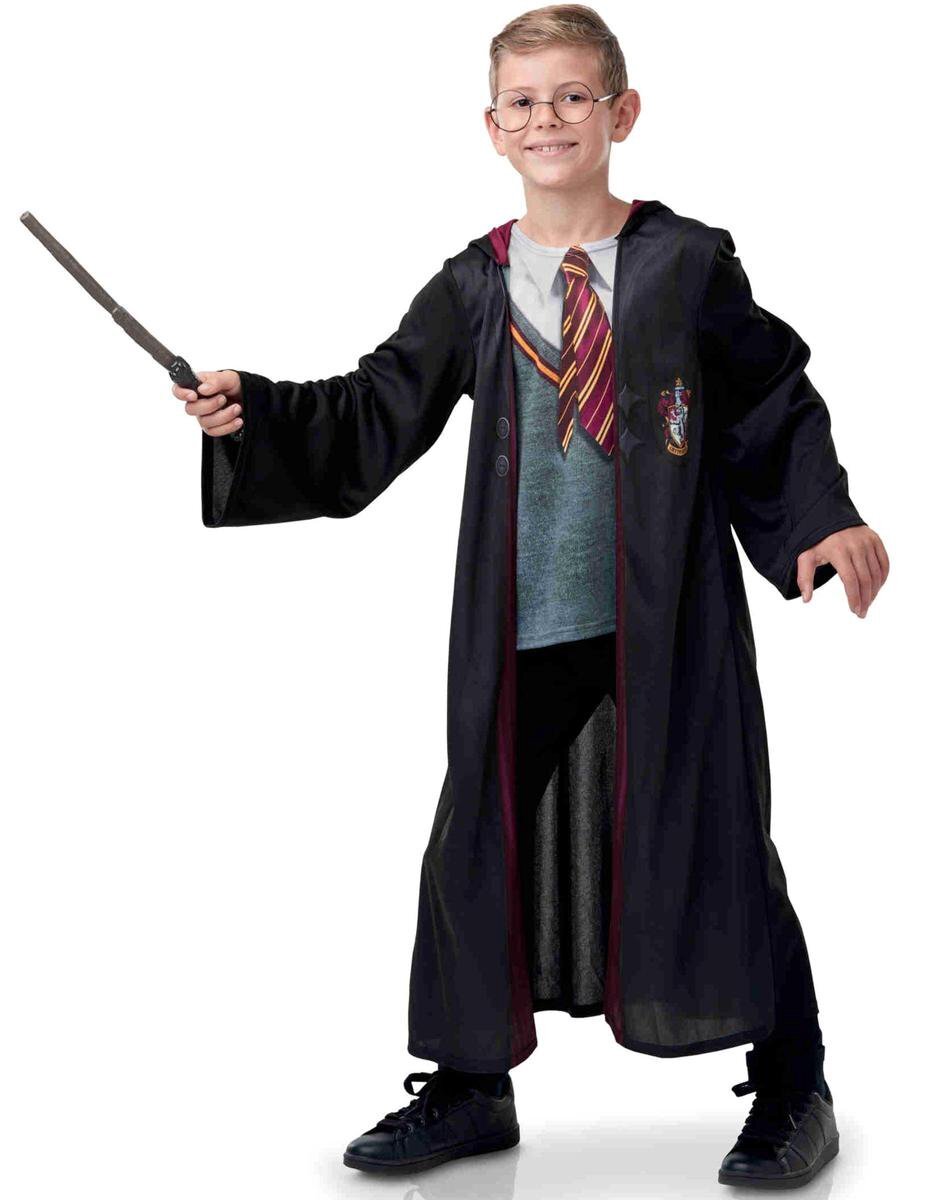 RUBIES FRANCE Officiële Harry Potter Gryffindor Deluxe Robe Kostuum, Inclusief toverstaf en glazen, Kindermaat Medium Age 5-6 jaar