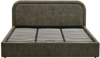 Vente-unique Bed met opbergruimte stof groen 180 x 200 cm (Super King Size Bed)