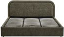 Vente-unique Bed met opbergruimte stof groen 180 x 200 cm (Super King Size Bed)
