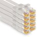 1aTTack.de - 10 x 2,0 m Cat7 netwerkkabels, Cat.7 Ethernet, LAN & Cat 7 patchkabels voor maximale internetsnelheid en verbindt alle apparaten met RJ45-connectoren, wit