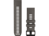 Garmin Siliconen Polsband 26mm Quickfit Met Zwarte Gesp Horlogebandje Grijs/lichtgrijs