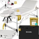 tectake® 3-Zones Massagetafel - 70cm Breed - Wit