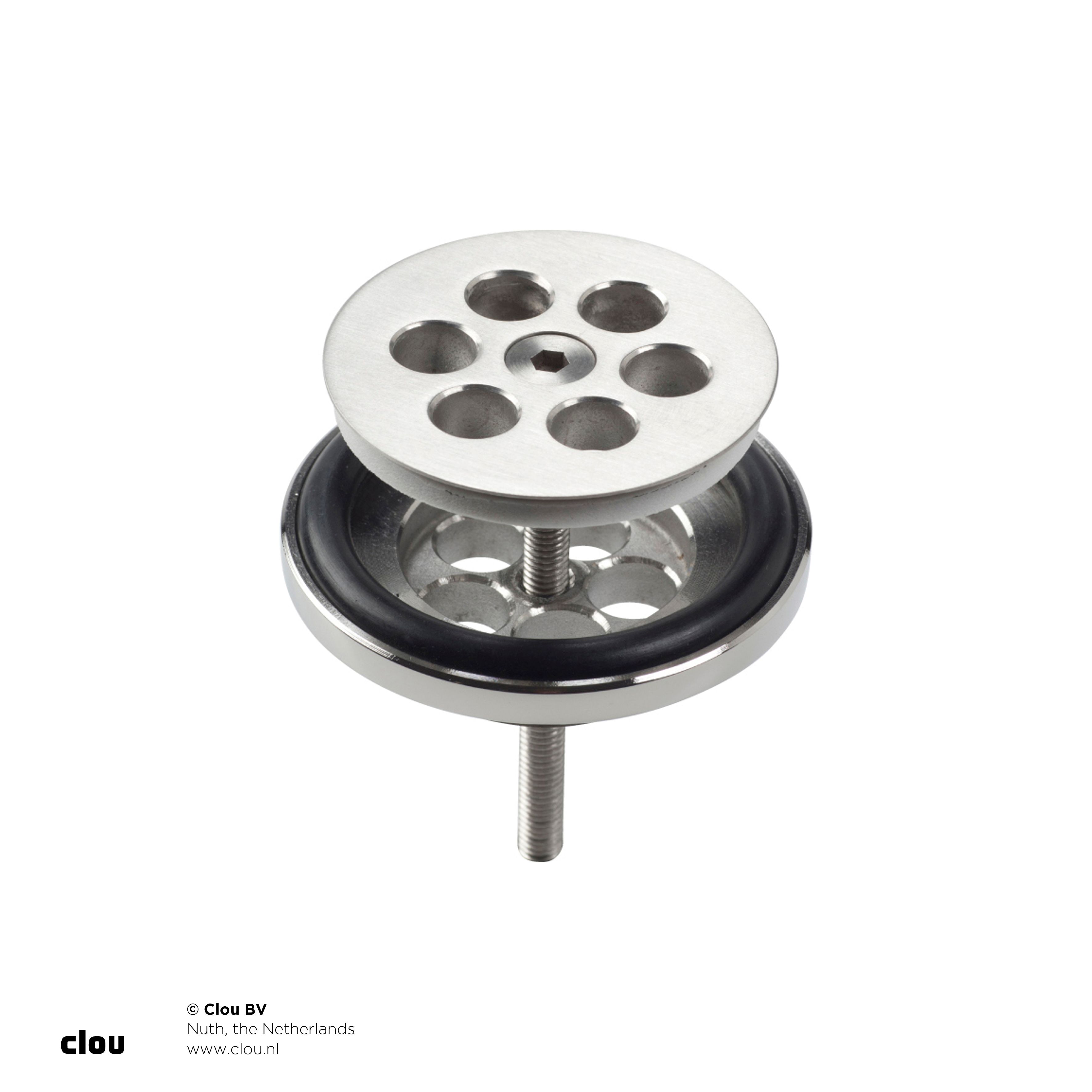 Clou Afvoerplug Mini Wash Me RVS Geborsteld