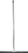 MSV racloir de sol/racloir de douche pour eau - métal/caoutchouc naturel - largeur 60 cm - manche en plastique argenté 130 cm