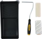 STANLEY Verfrollerset Mini - 100 mm - 2 Rollers - Verfbakje