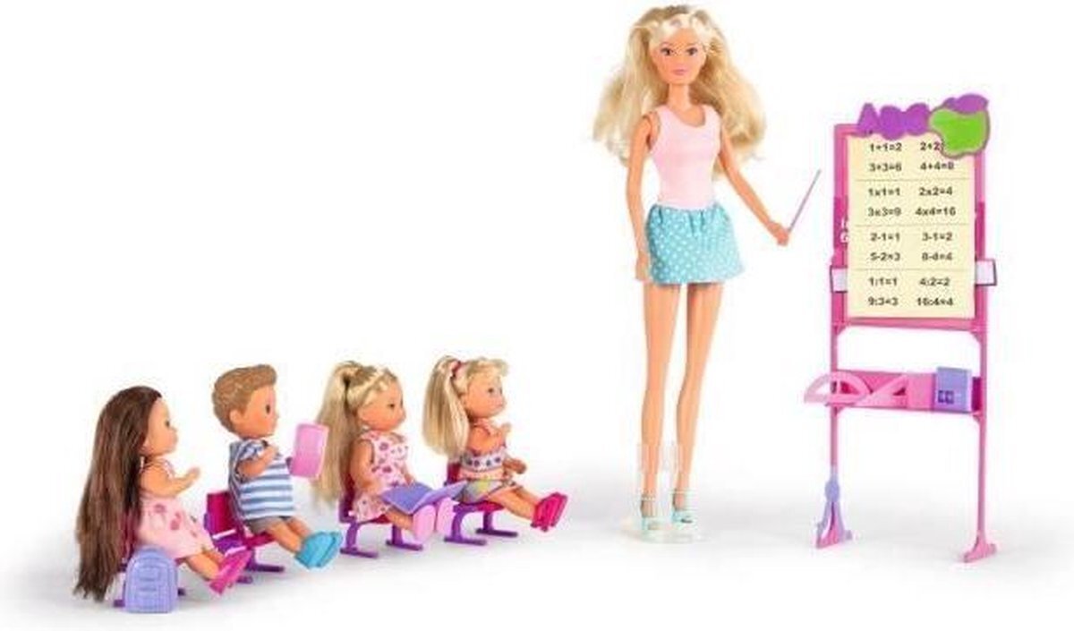 Simba Dickie toys Steffi Love - onderwijzer + 4 studenten