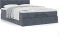 Maison Exclusive - Cadre de lit ottoman avec matelas gris foncé 140x200 cm velours