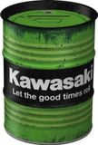 Nostalgic-Art Kawasaki - Let the good times roll. Money Box Oil Barrel.