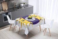 Bonamaison Tafelkleed, Anti-Mold, Sneldrogend, Waterdicht, 100% Polyester Tafellaken, 140cm x 140cm - Ontworpen en Vervaardigd in Turkije