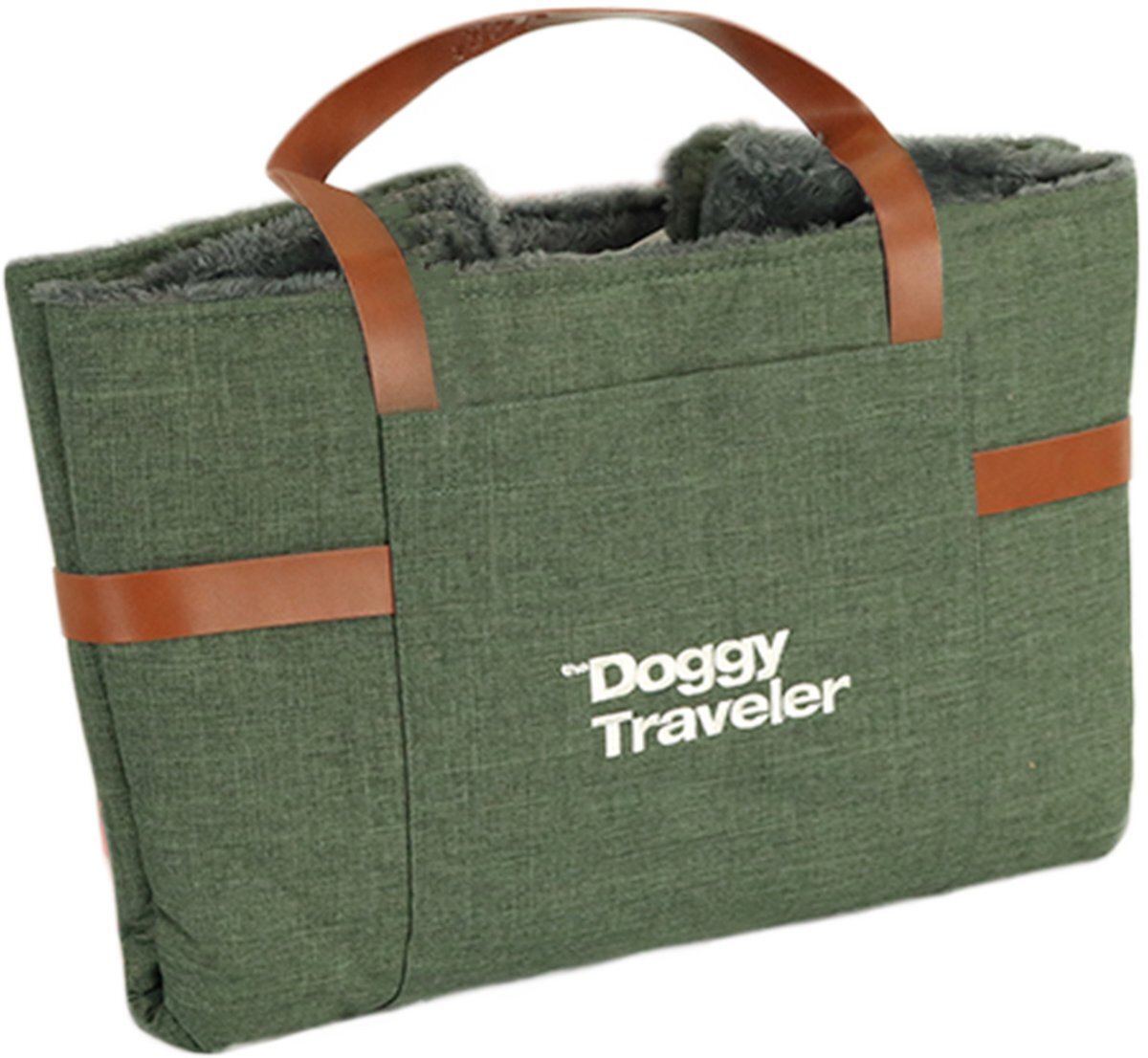 pet joy Doggy Bagg -Traveler - Dierenmat - Grijsgroen