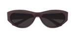 Balenciaga Bb0367s Lunettes de soleil femme marron rondes gris 60mm