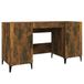 Bureau 140x50x75 cm bois traité couleur chêne fumé