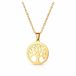LGT JWLS Goudkleurige Dames Ketting met Levensboom Hanger