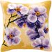 VERVACO Borduurpakket Kussen Kruissteek ORCHIDEE Voorbedrukt Handwerkpakket voor Sierkussen 40 x 40 cm Zelf Maken Knutselen voor Volwassenen Woondecoratie DIY Cross Stitch Kit