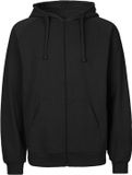 Neutral Fairtrade Men's Zip Hoodie met capuchon Black - XL