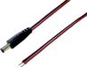 TRU COMPONENTS câble de connexion basse tension prise basse tension - extrémité de câble ouvert 5,50 mm 2,10 mm 1,00 m 1 pièce(s) rouge, noir